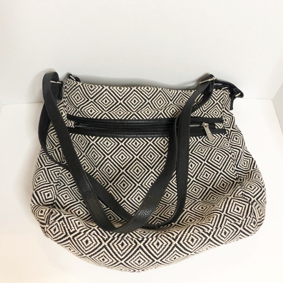 Thirty-One black white diamond shoulder bag - Picture 1 of 8